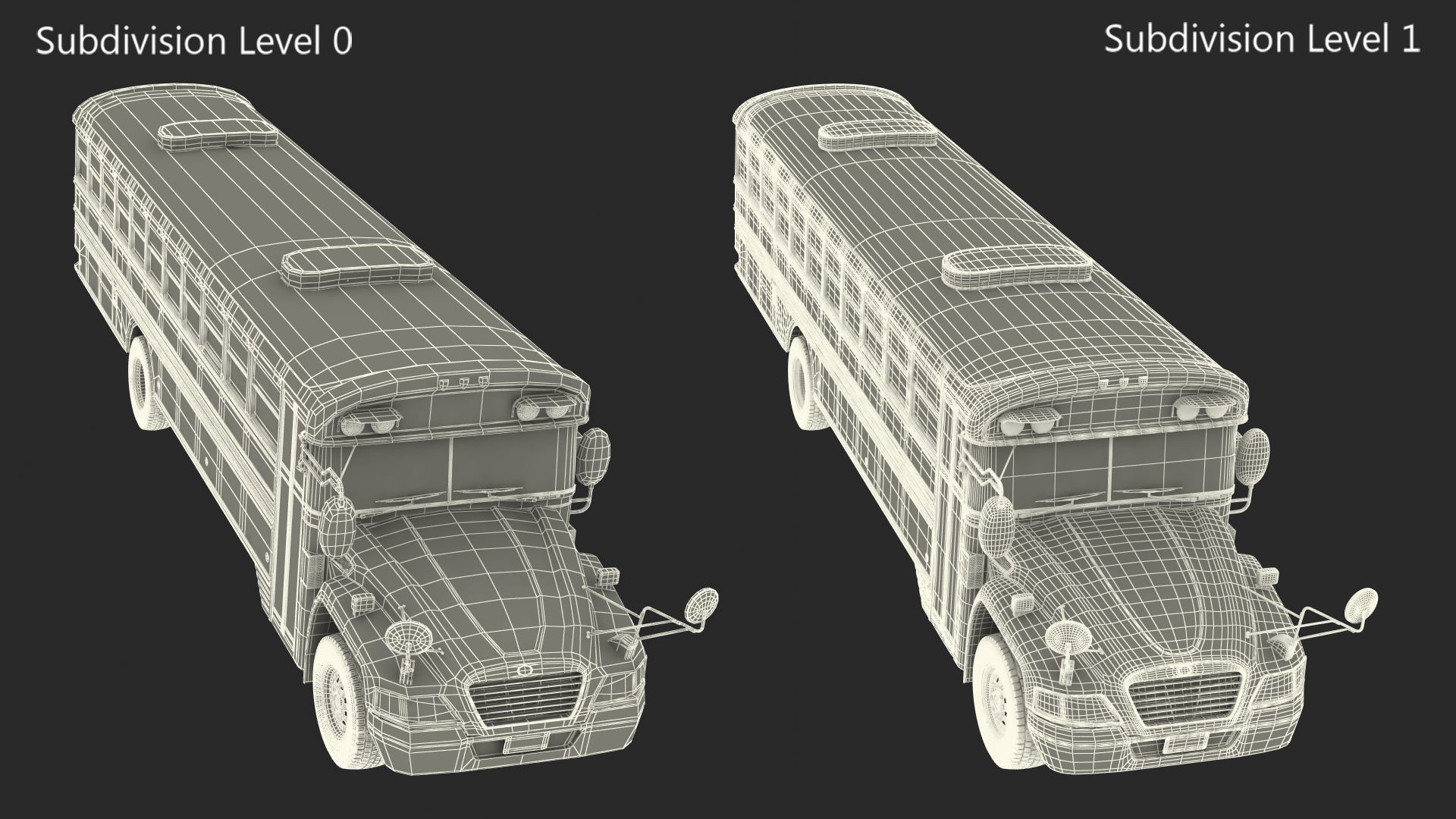3D American Yellow School Bus