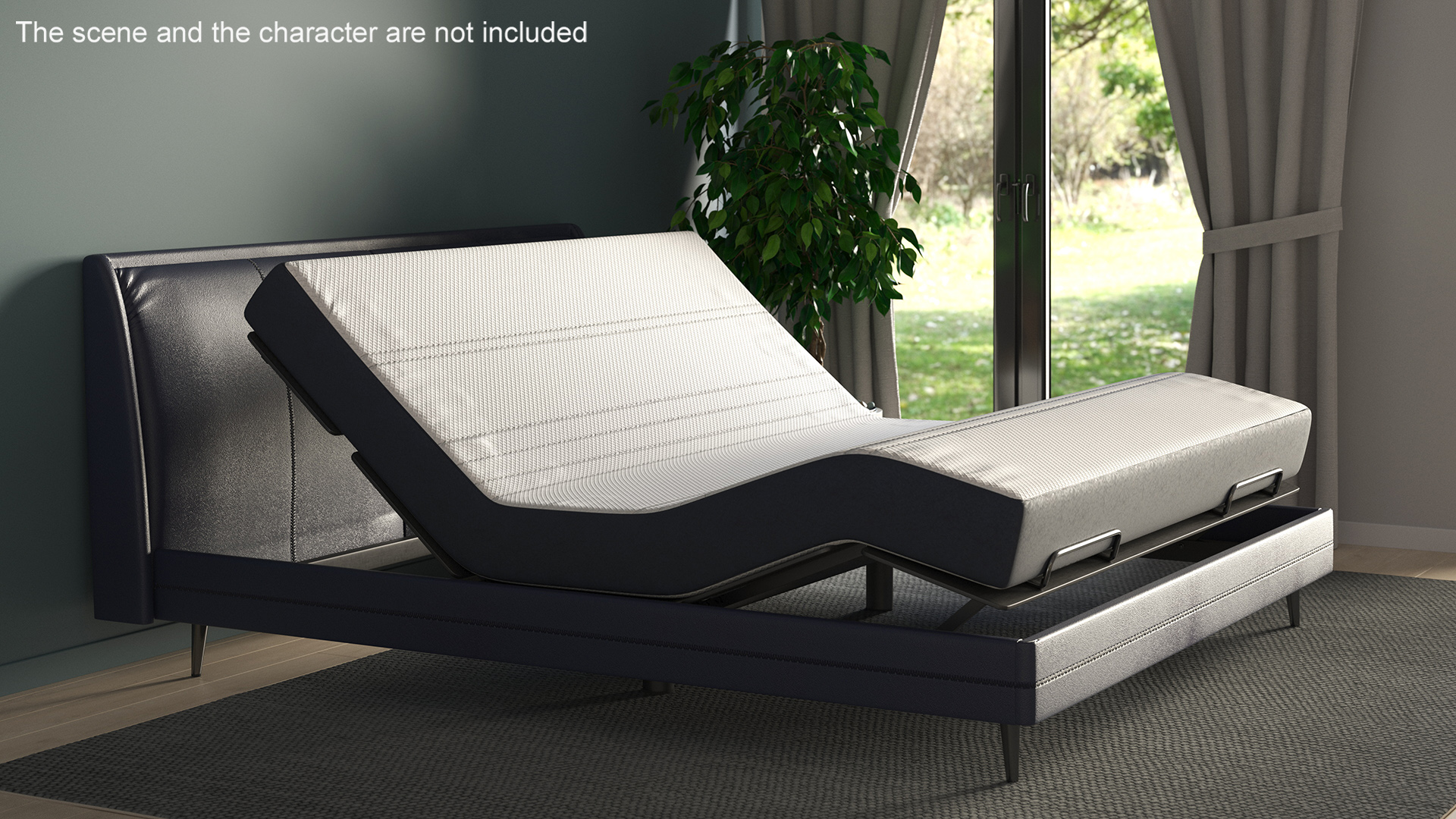 3D Smart Electric Bed Pro Xiaomi Blue Rigged