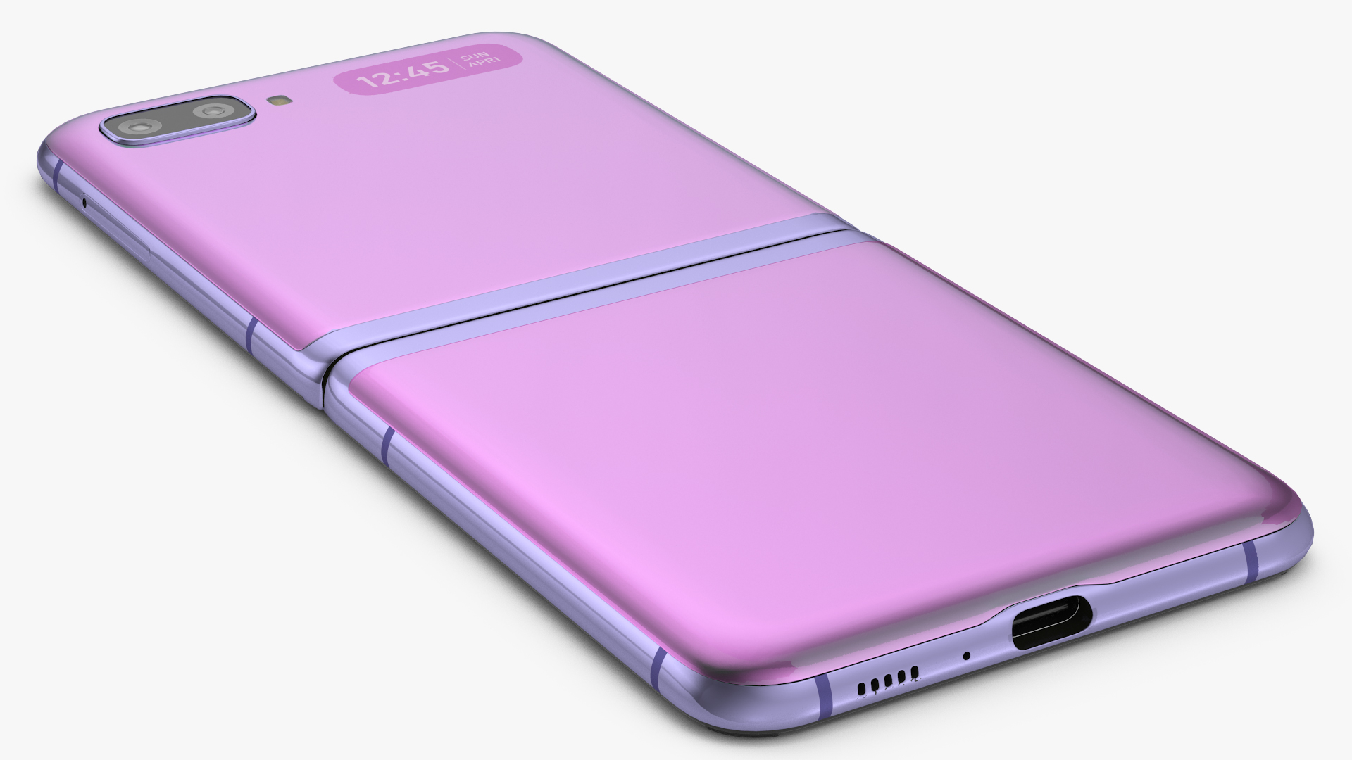 3D model Mirror Purple Samsung Galaxy Z Flip