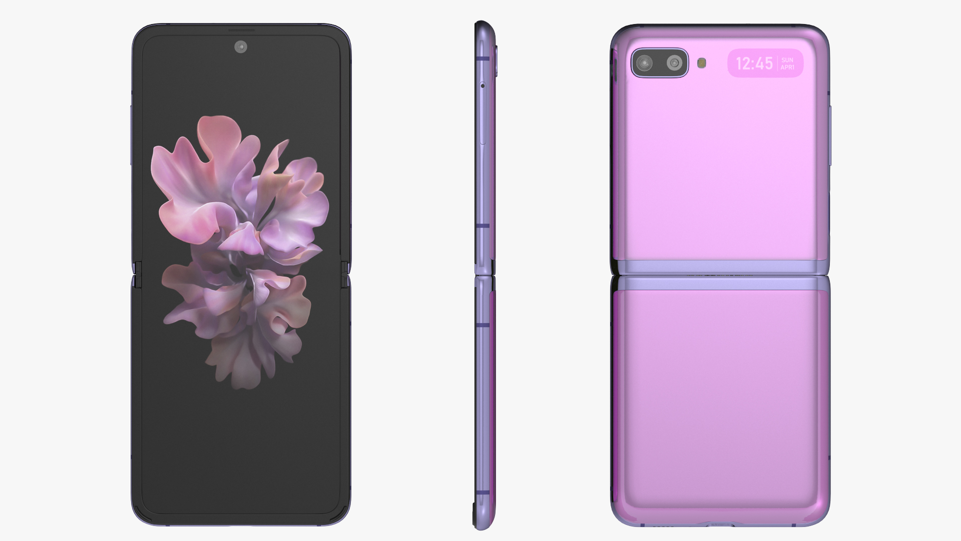 3D model Mirror Purple Samsung Galaxy Z Flip