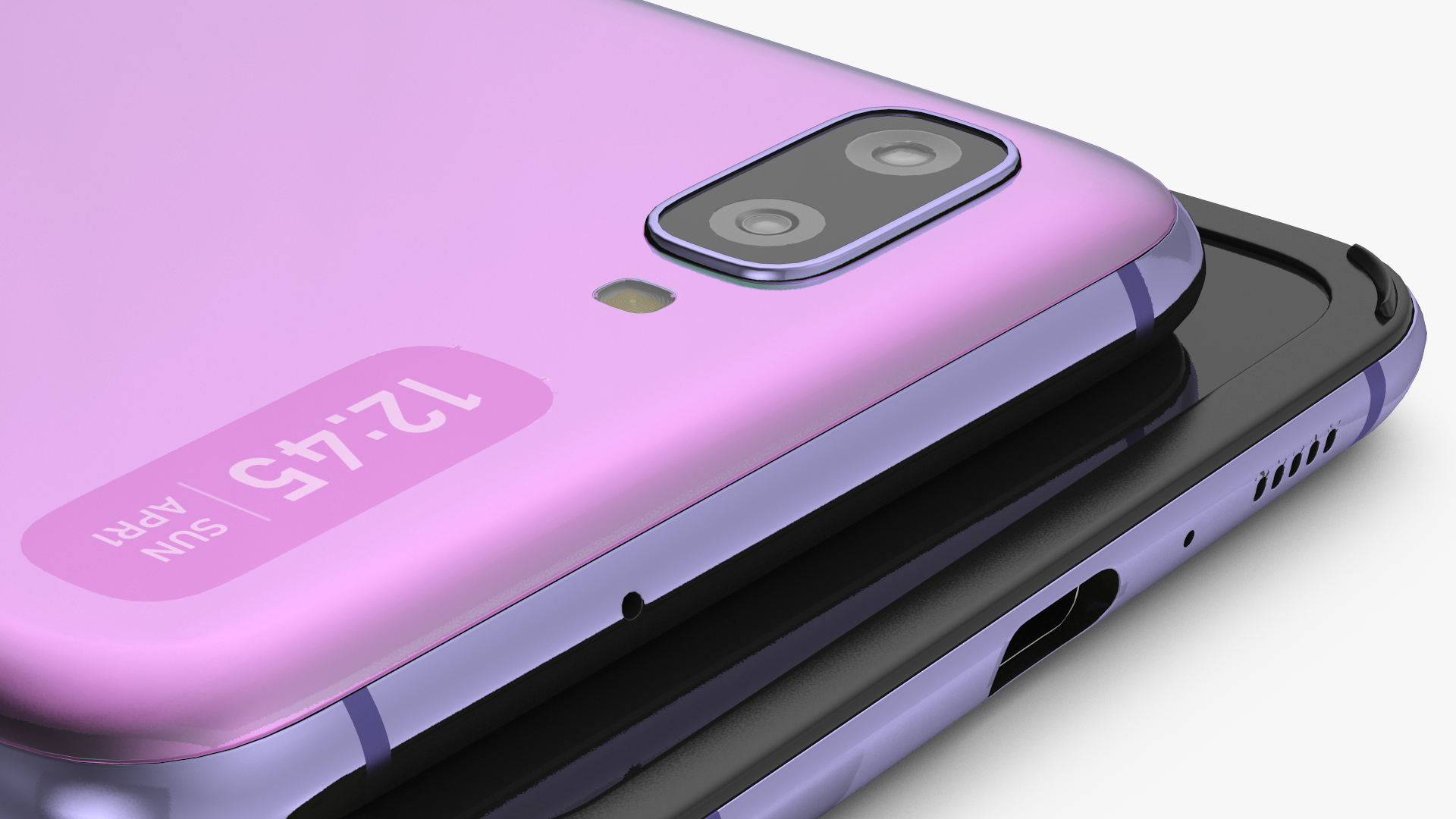 3D model Mirror Purple Samsung Galaxy Z Flip