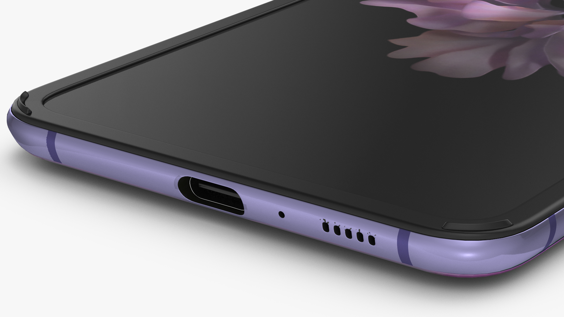 3D model Mirror Purple Samsung Galaxy Z Flip