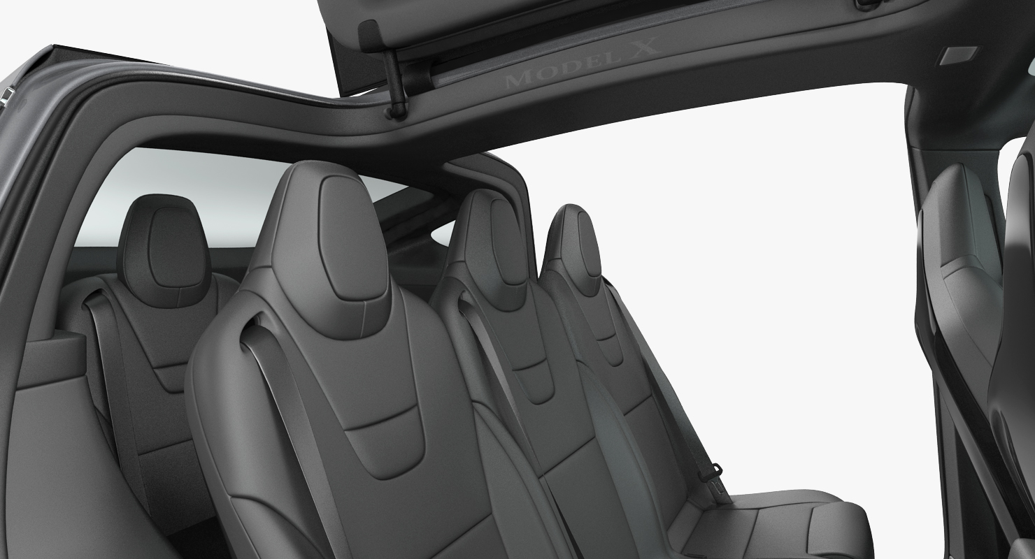 3D model Tesla Model X P90D 2017 Rigged