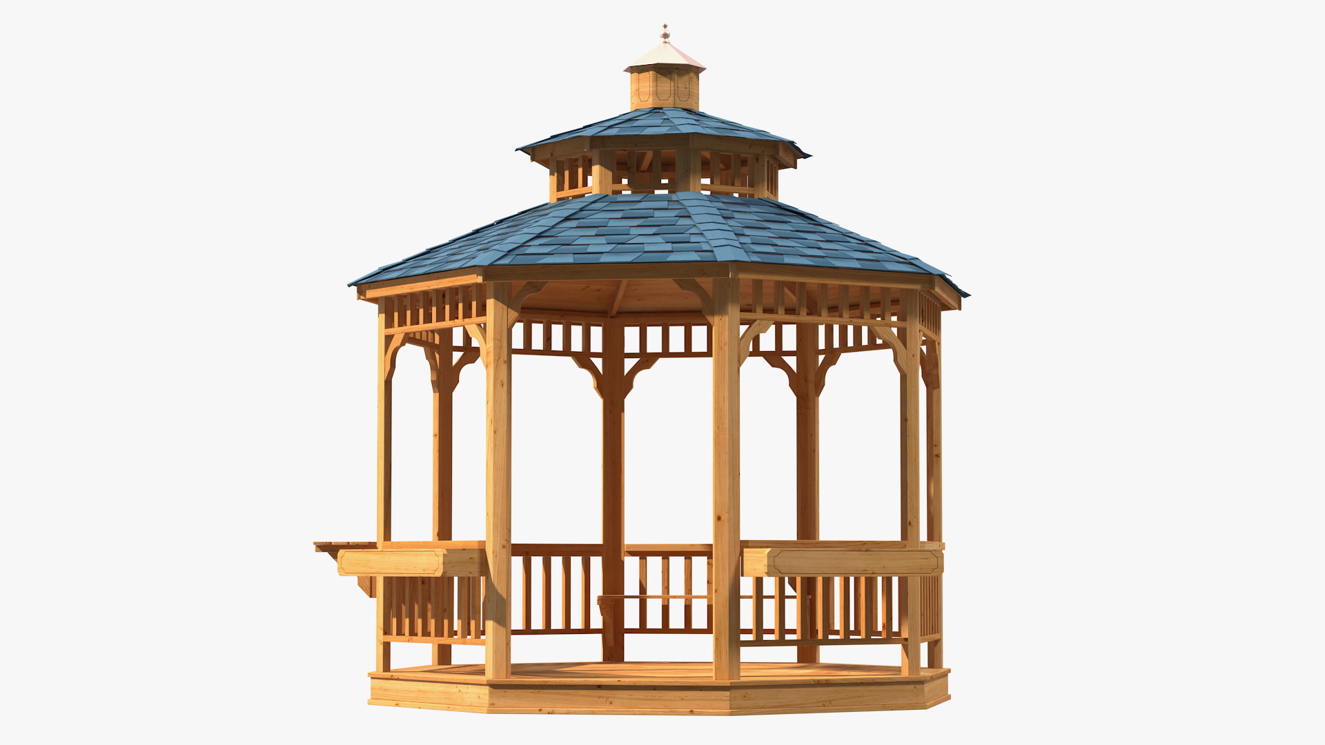 Gazebo Covered with Pink Rose 3D model