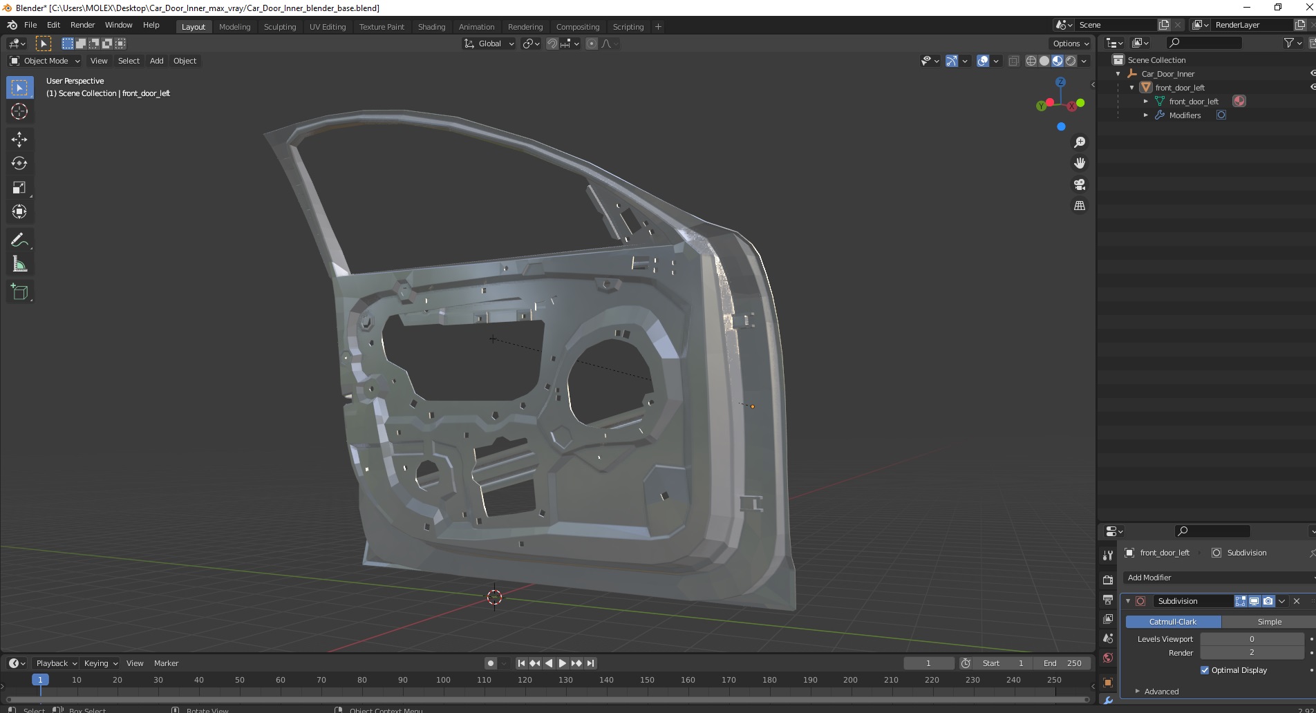 Car Door Inner 3D model