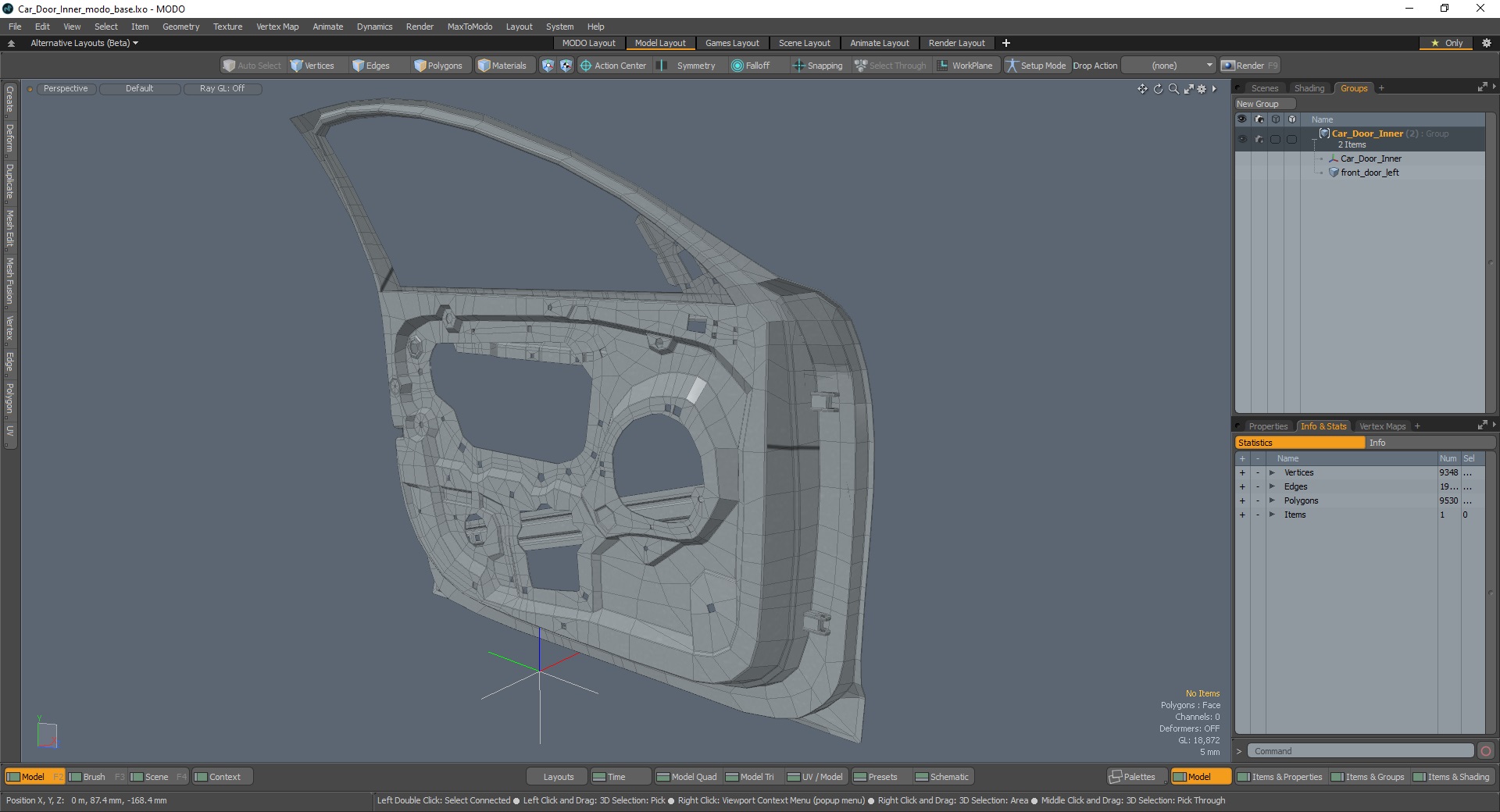 Car Door Inner 3D model
