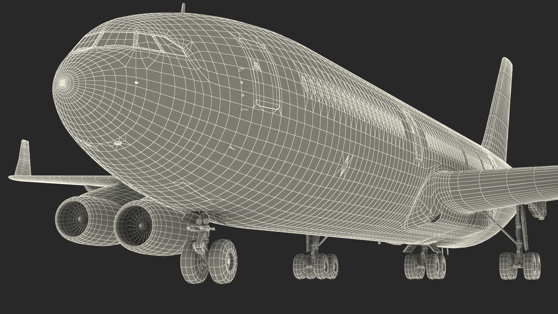 3D model IL-96-400 Simple Interior