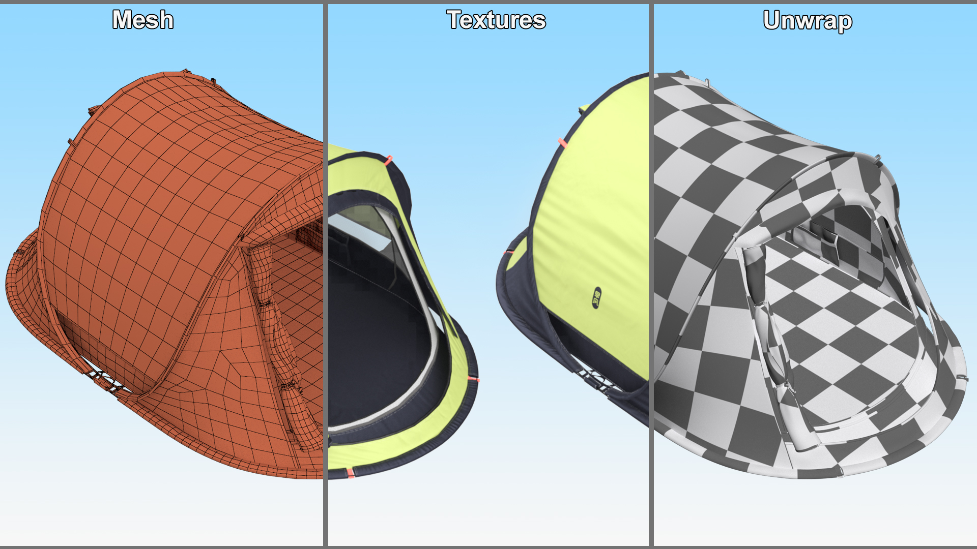 3D Opened Camping Tent Xiaomi