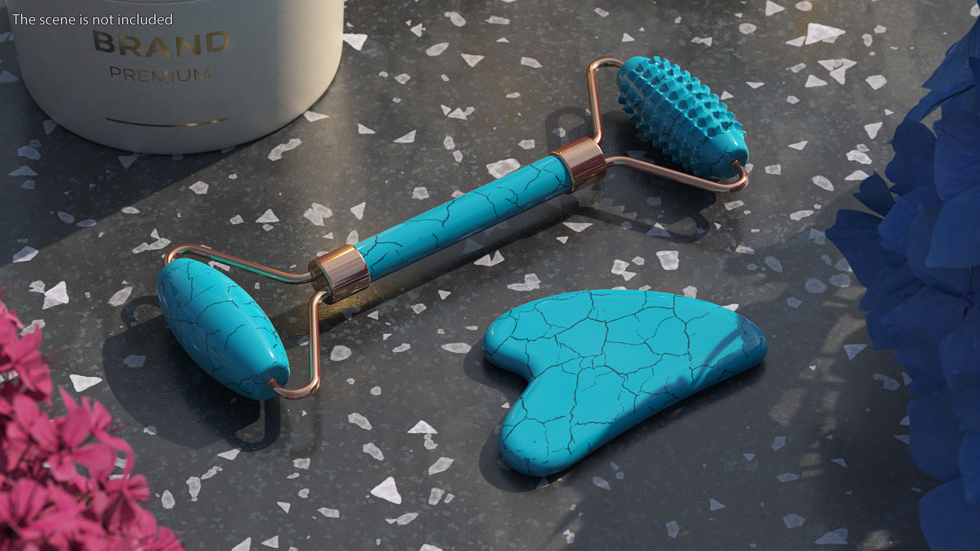 3D Gua Sha Tools Turquoise model