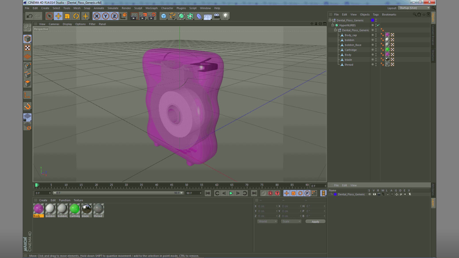 3D model Dental Floss Generic