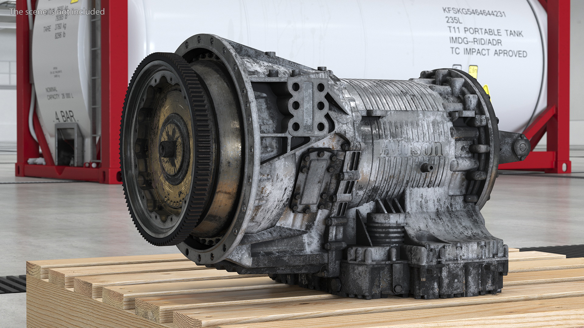 3D model Worn Transmission Allison 4000