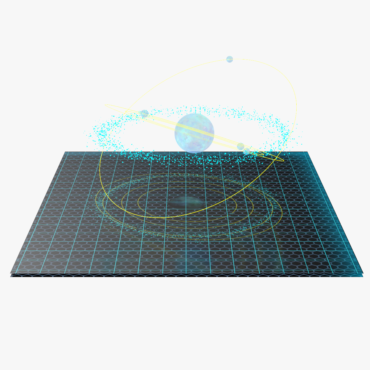 Asteroid Hologram 3D Model