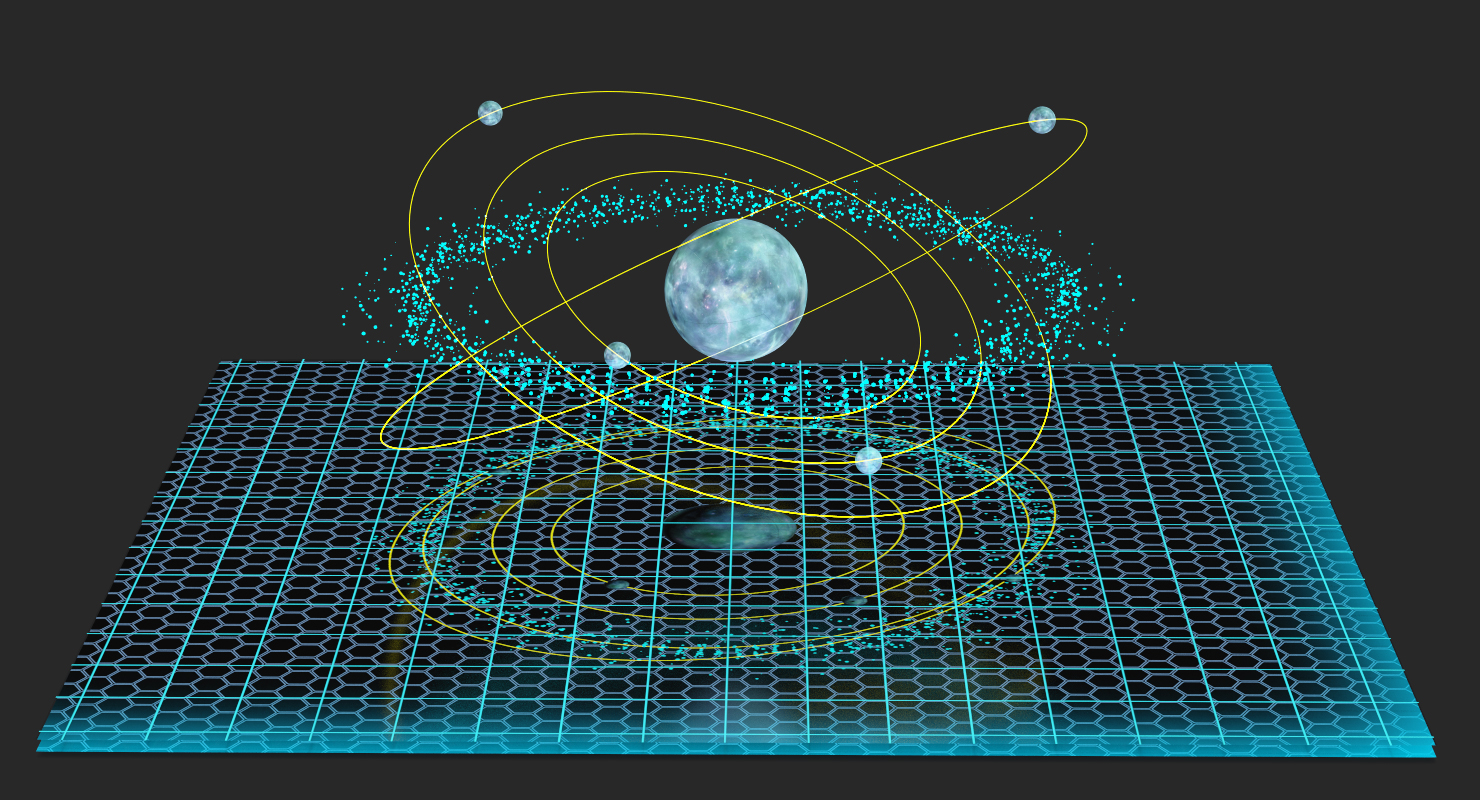 Asteroid Hologram 3D