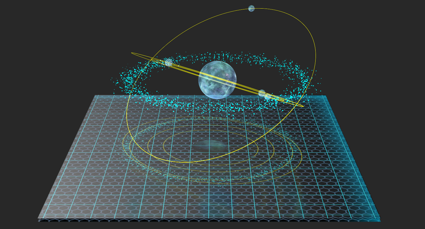 Asteroid Hologram 3D