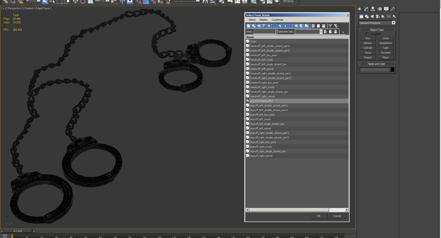 Slave Handcuffs and Leg Irons 3D model