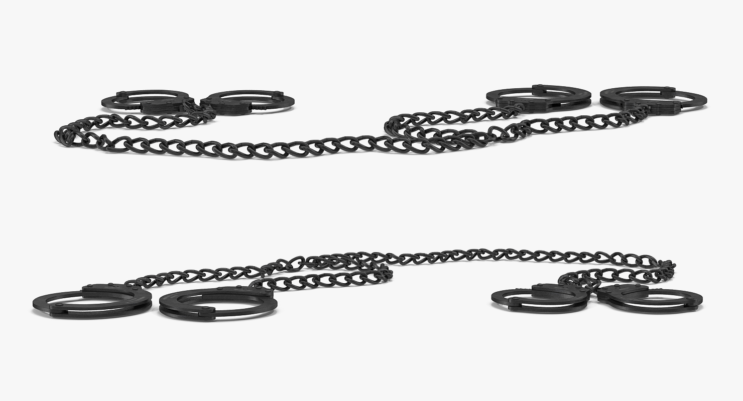 Slave Handcuffs and Leg Irons 3D model