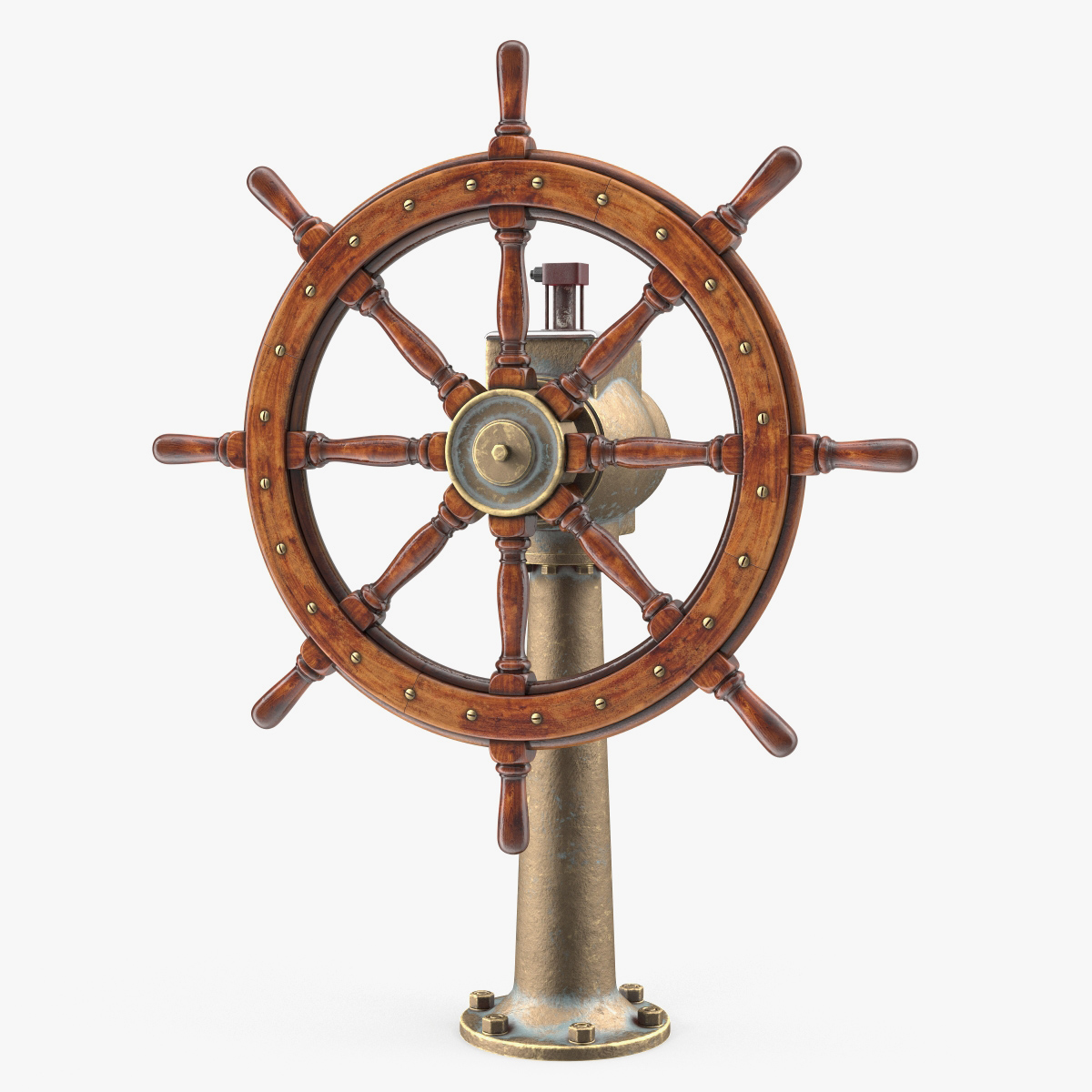 Large Vintage Ship Wheel, view 3