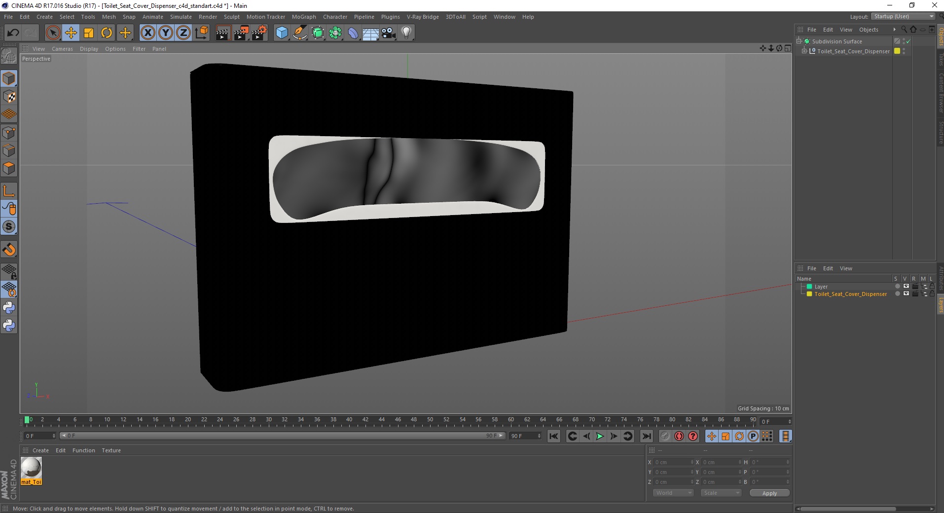 Toilet Seat Cover Dispenser 3D