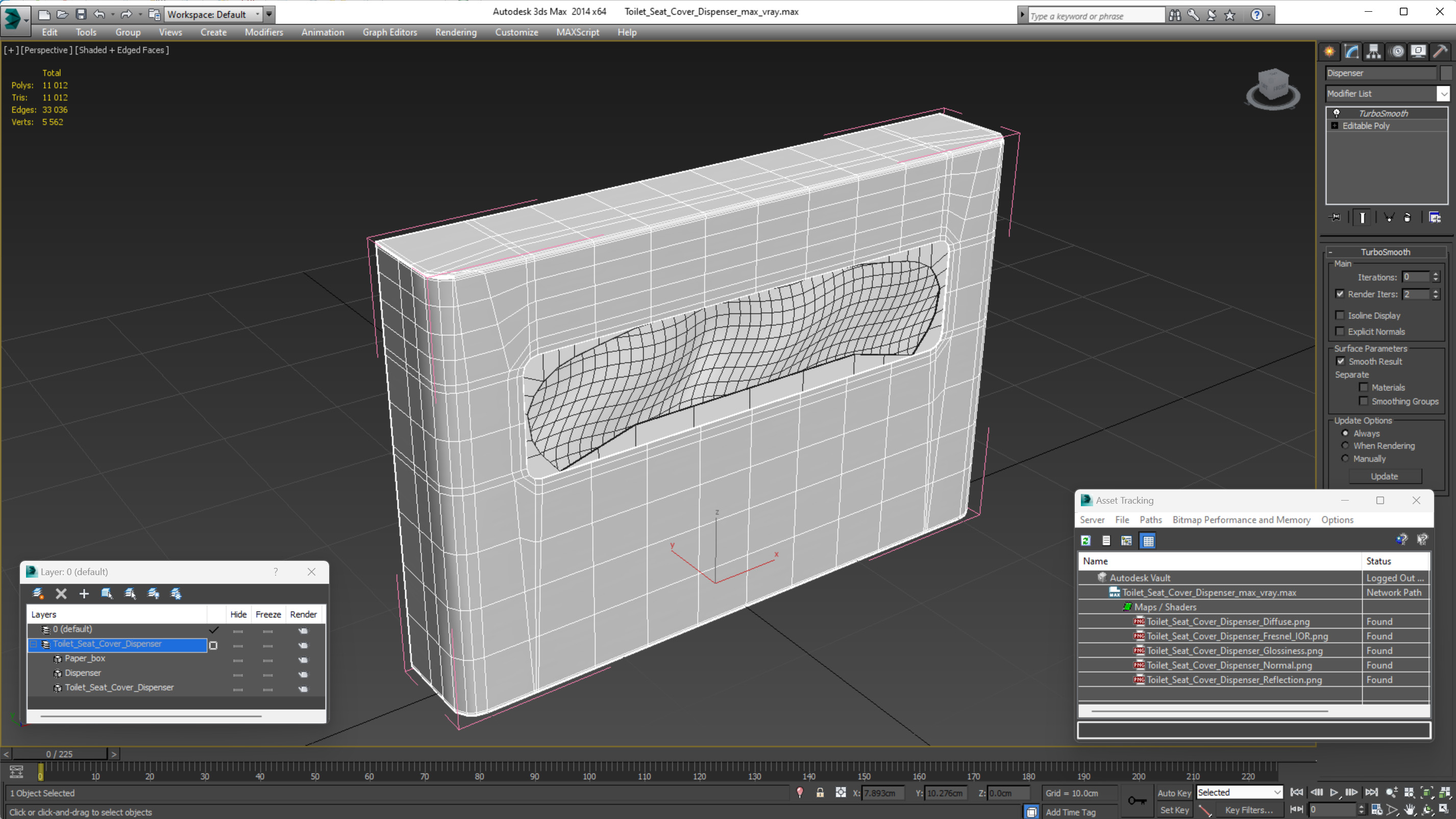Toilet Seat Cover Dispenser 3D