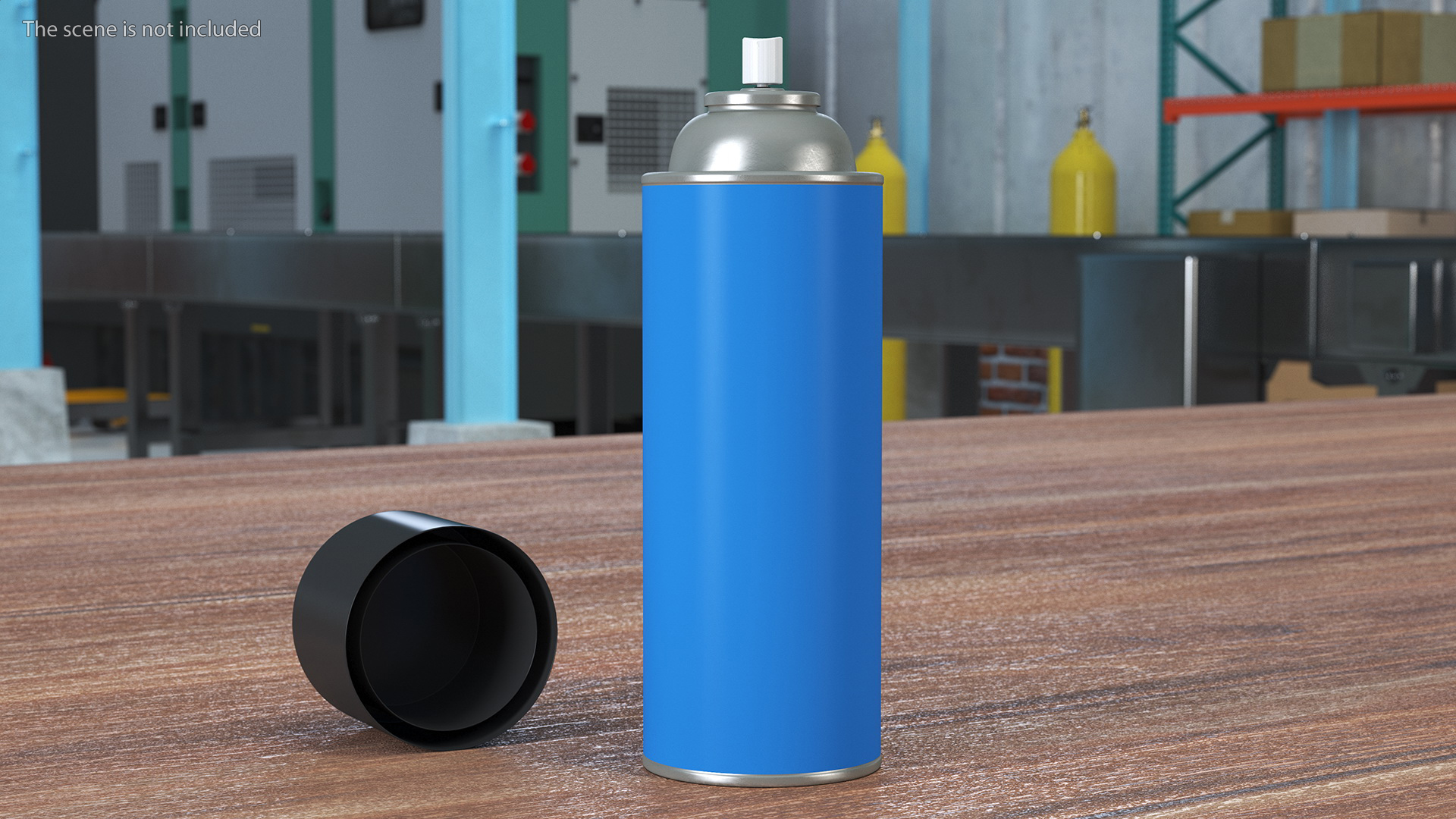 3D Blue Recycling Aerosol Can