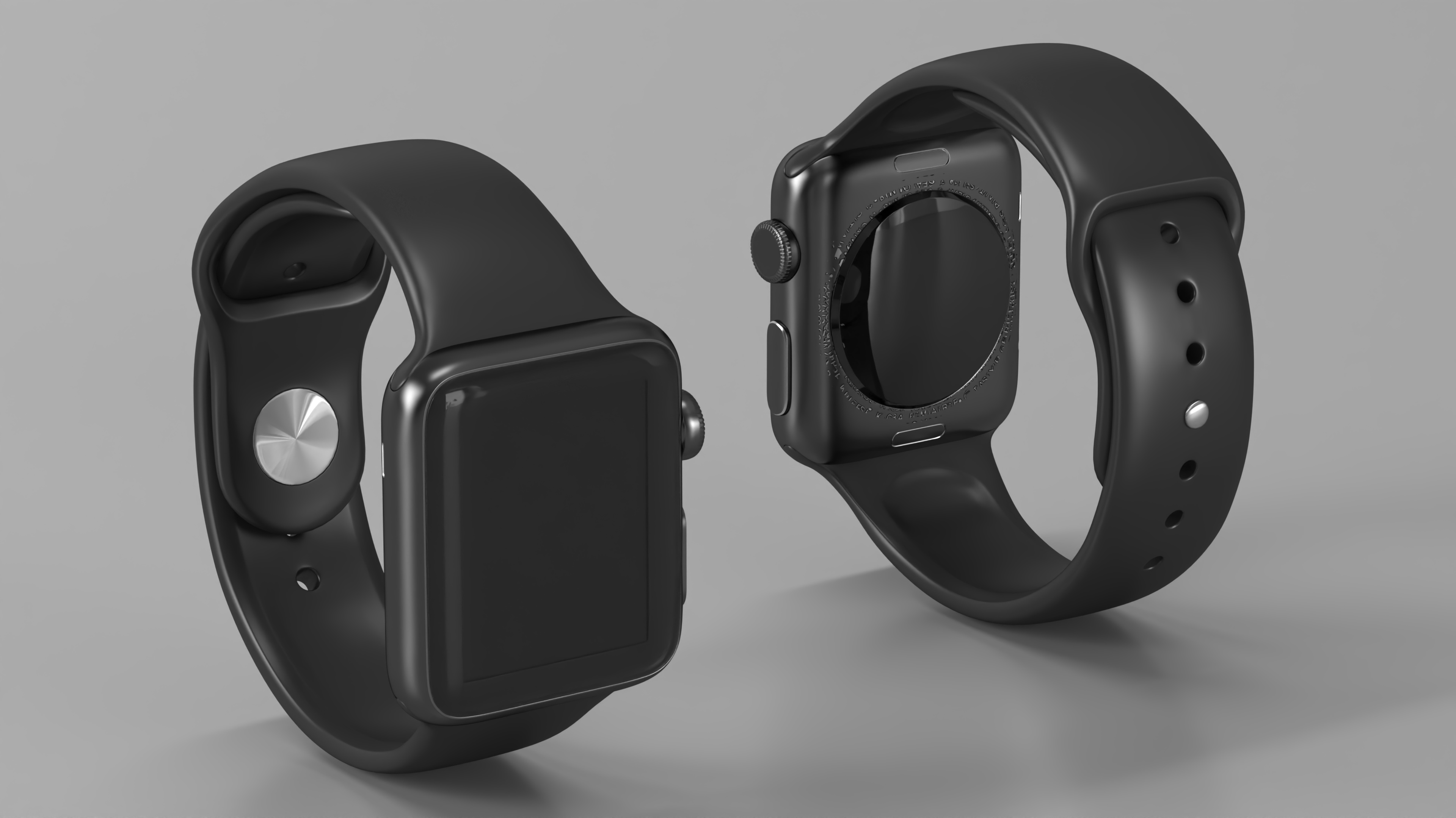 3D Apple Watch with Sports Band model