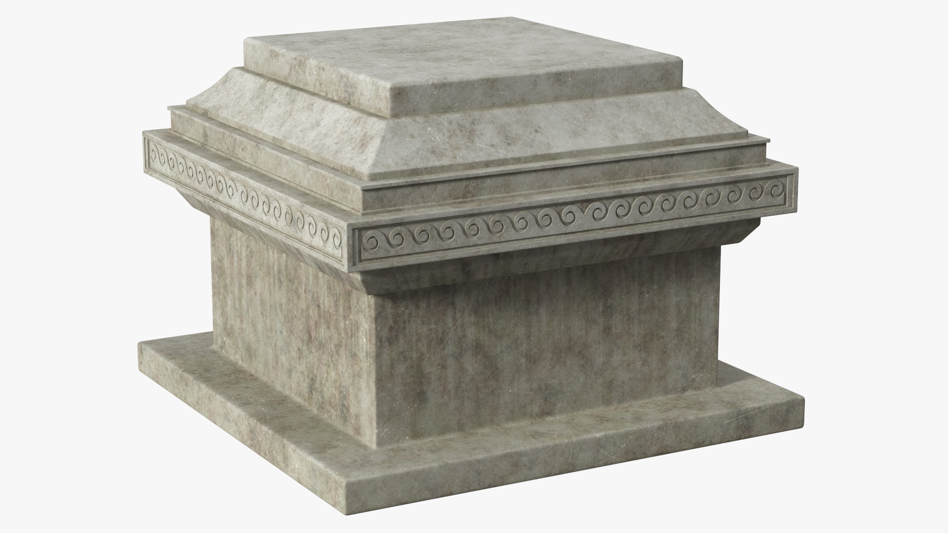 Antique Stone Pedestal 3D