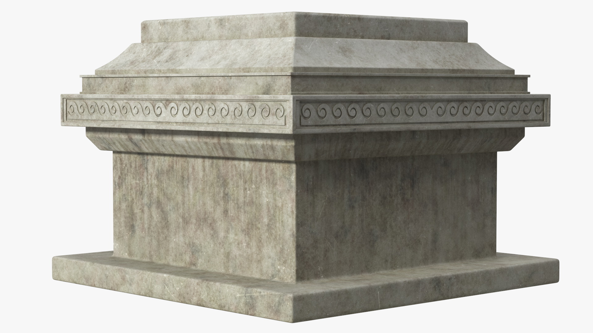 Antique Stone Pedestal 3D