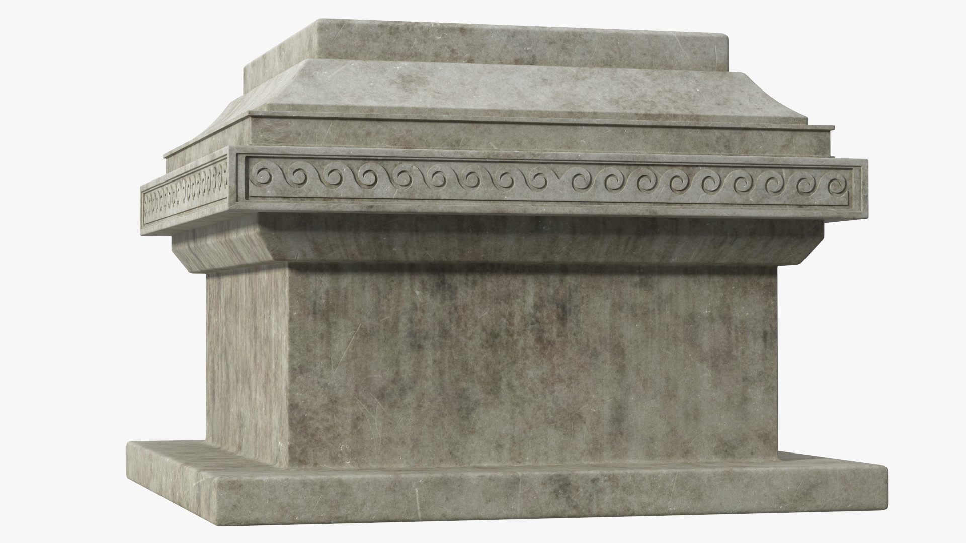 Antique Stone Pedestal 3D