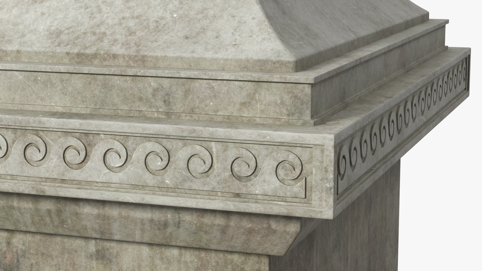 Antique Stone Pedestal 3D