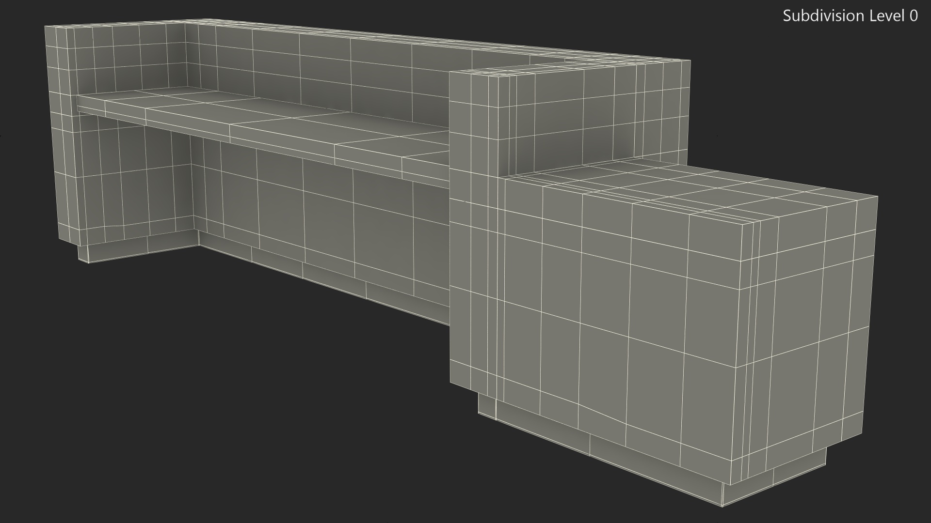 3D Reception Desk Modern