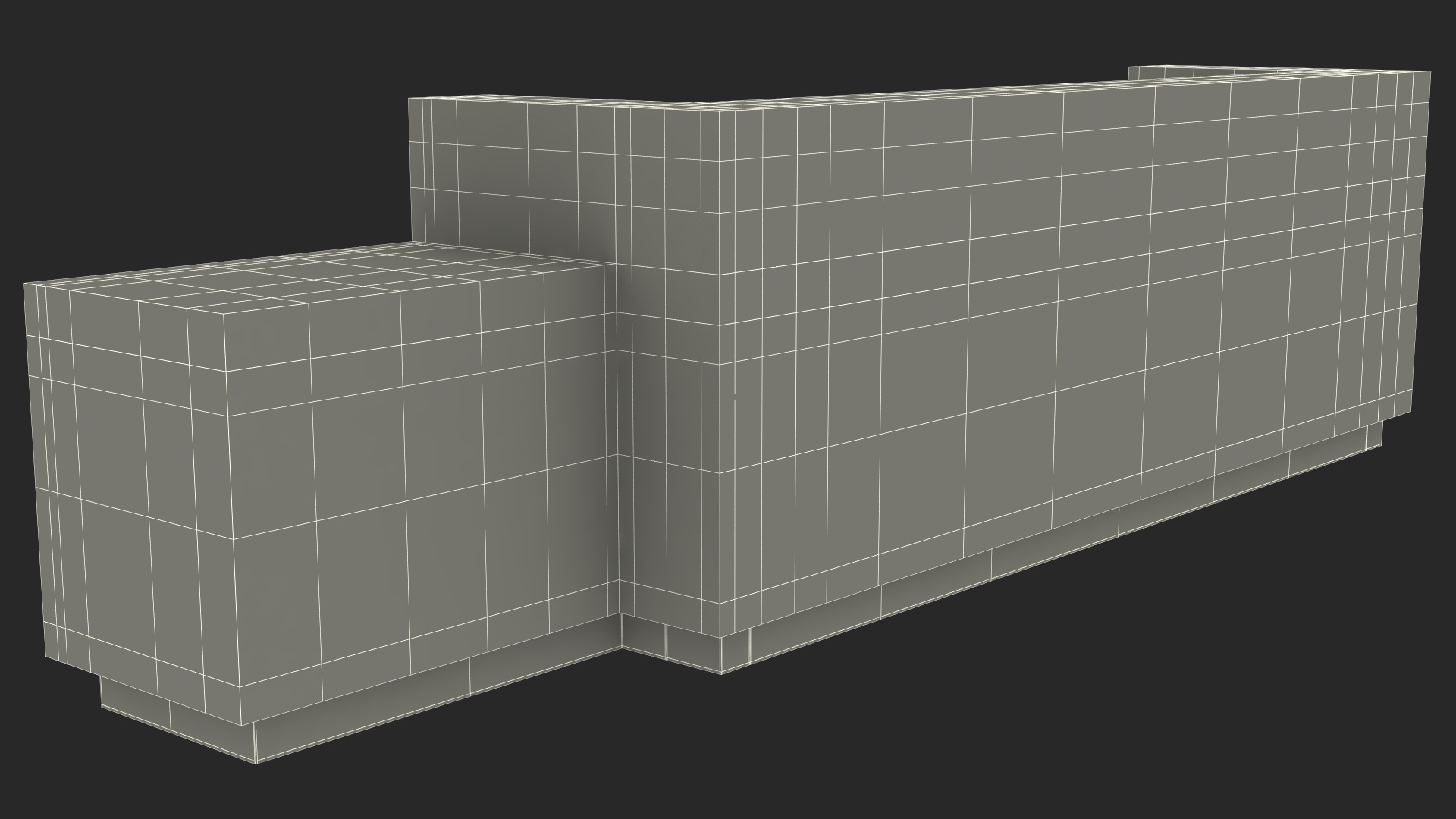 3D Reception Desk Modern
