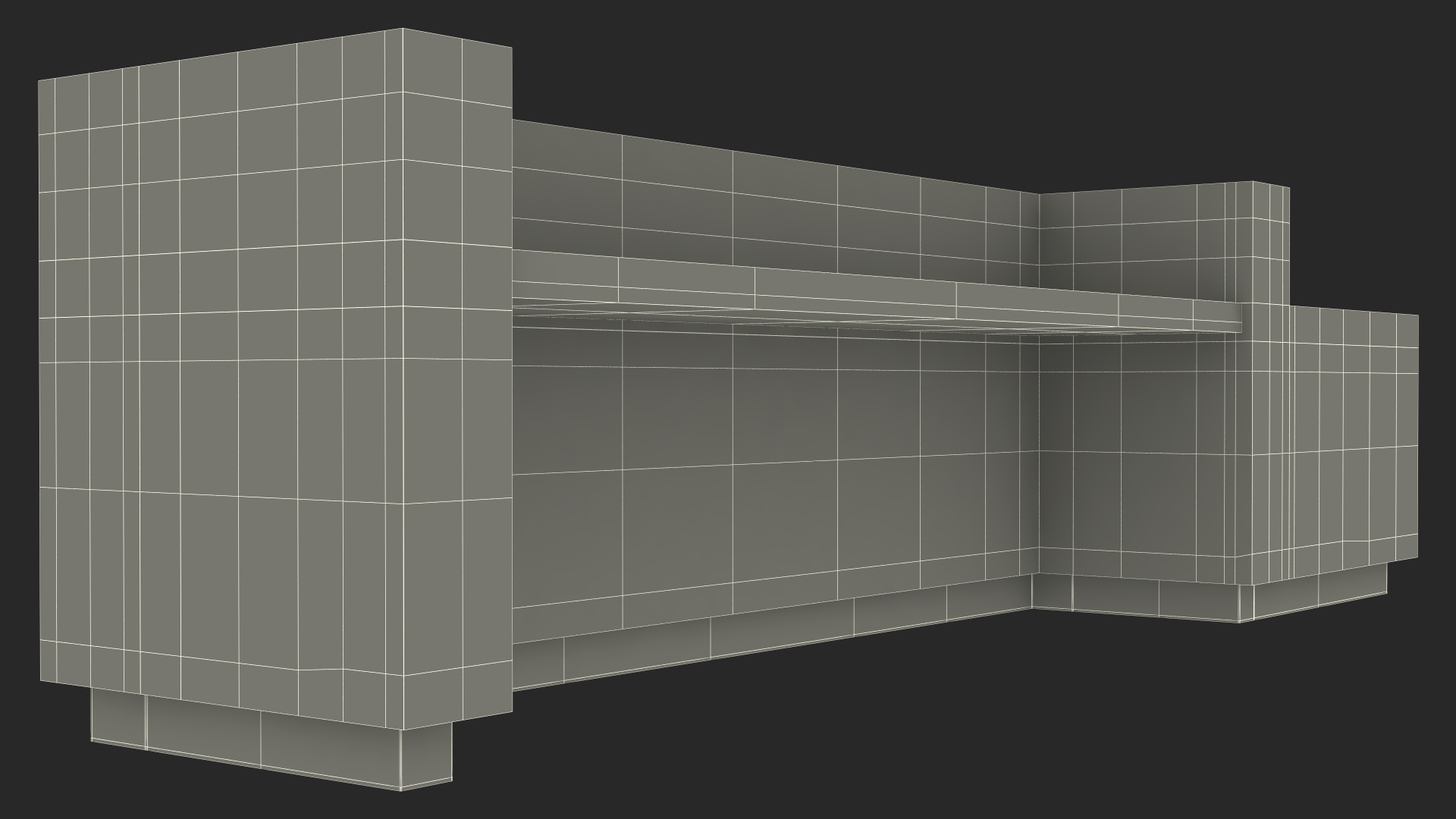 3D Reception Desk Modern