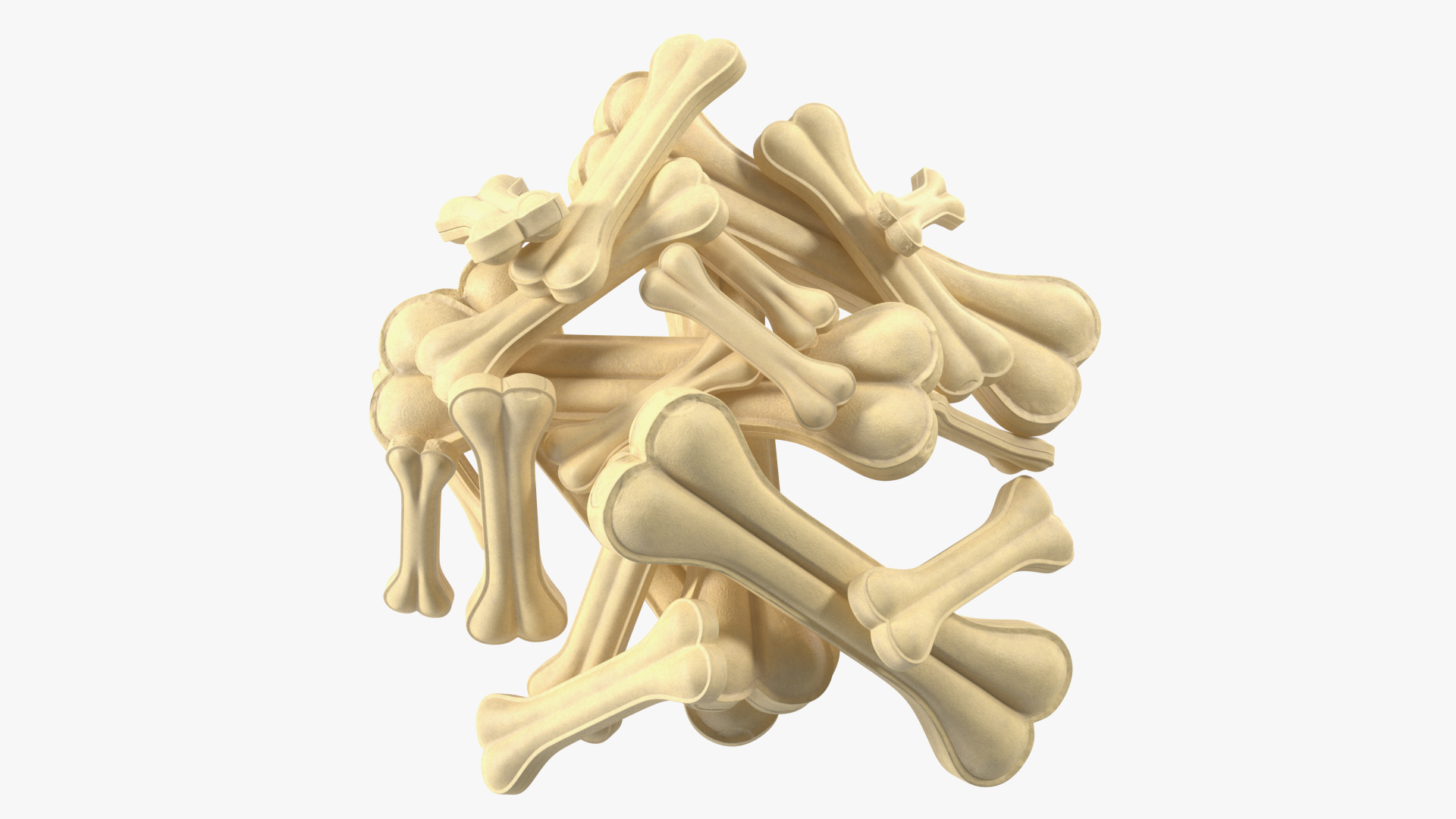 3D Pile of Dog Chew Bones Light model