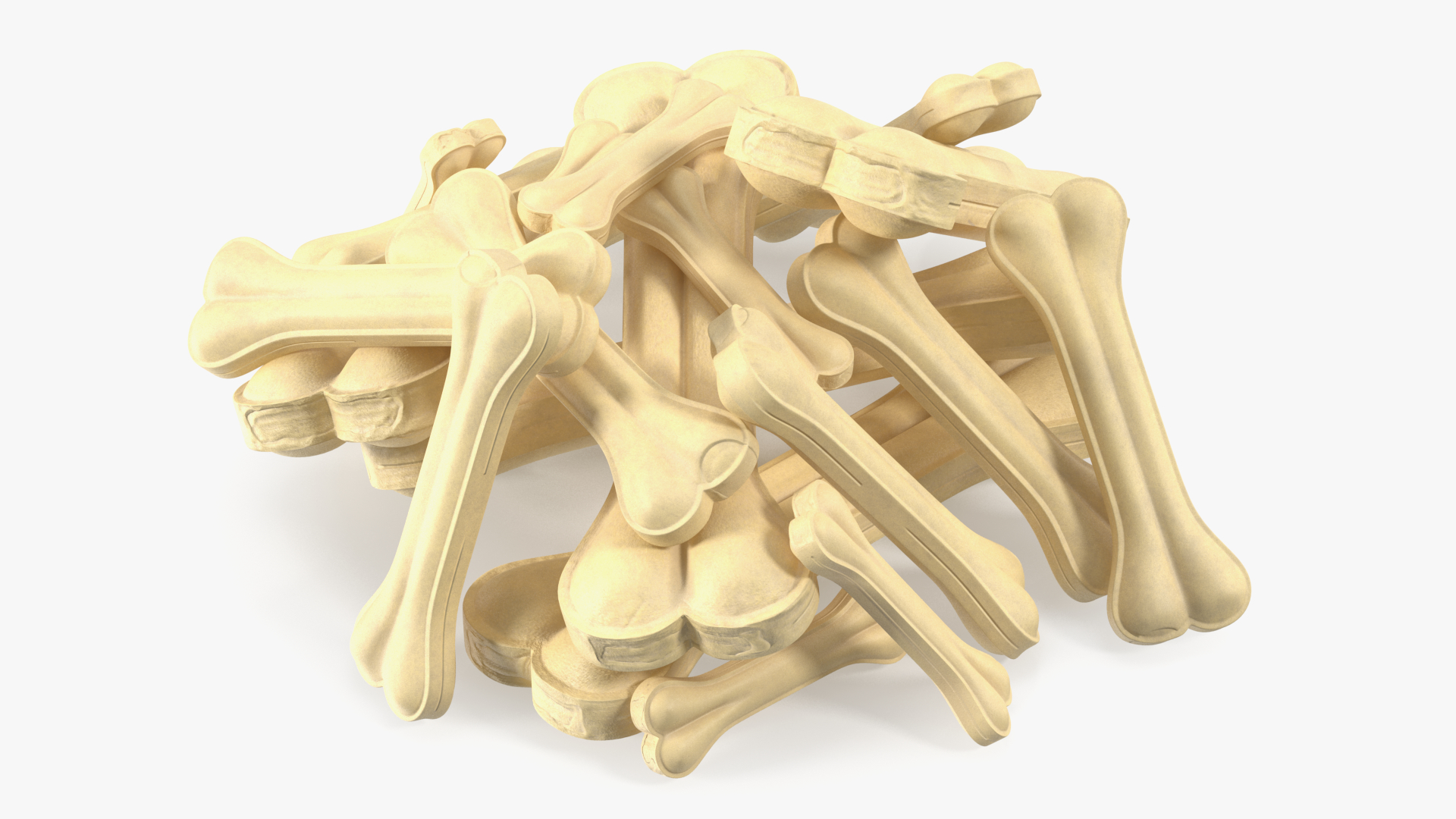 3D Pile of Dog Chew Bones Light model