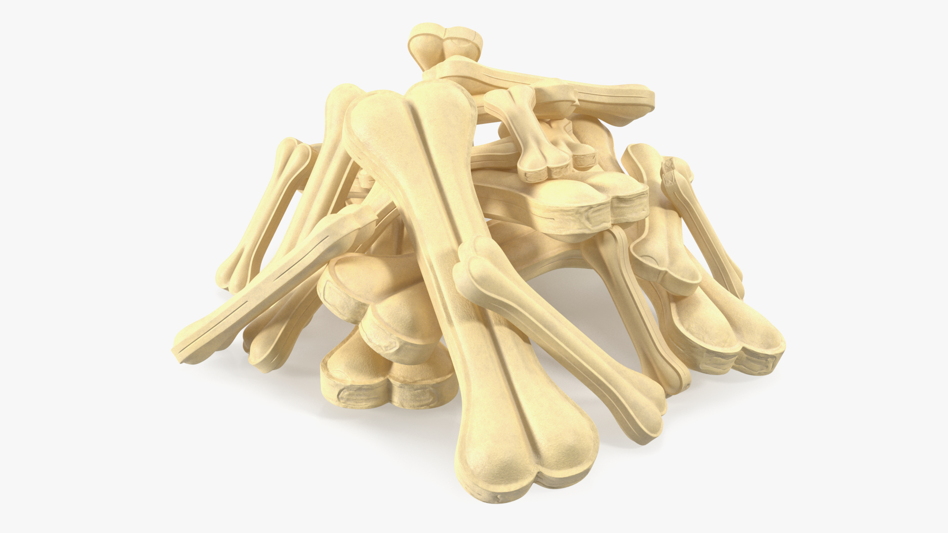 3D Pile of Dog Chew Bones Light model