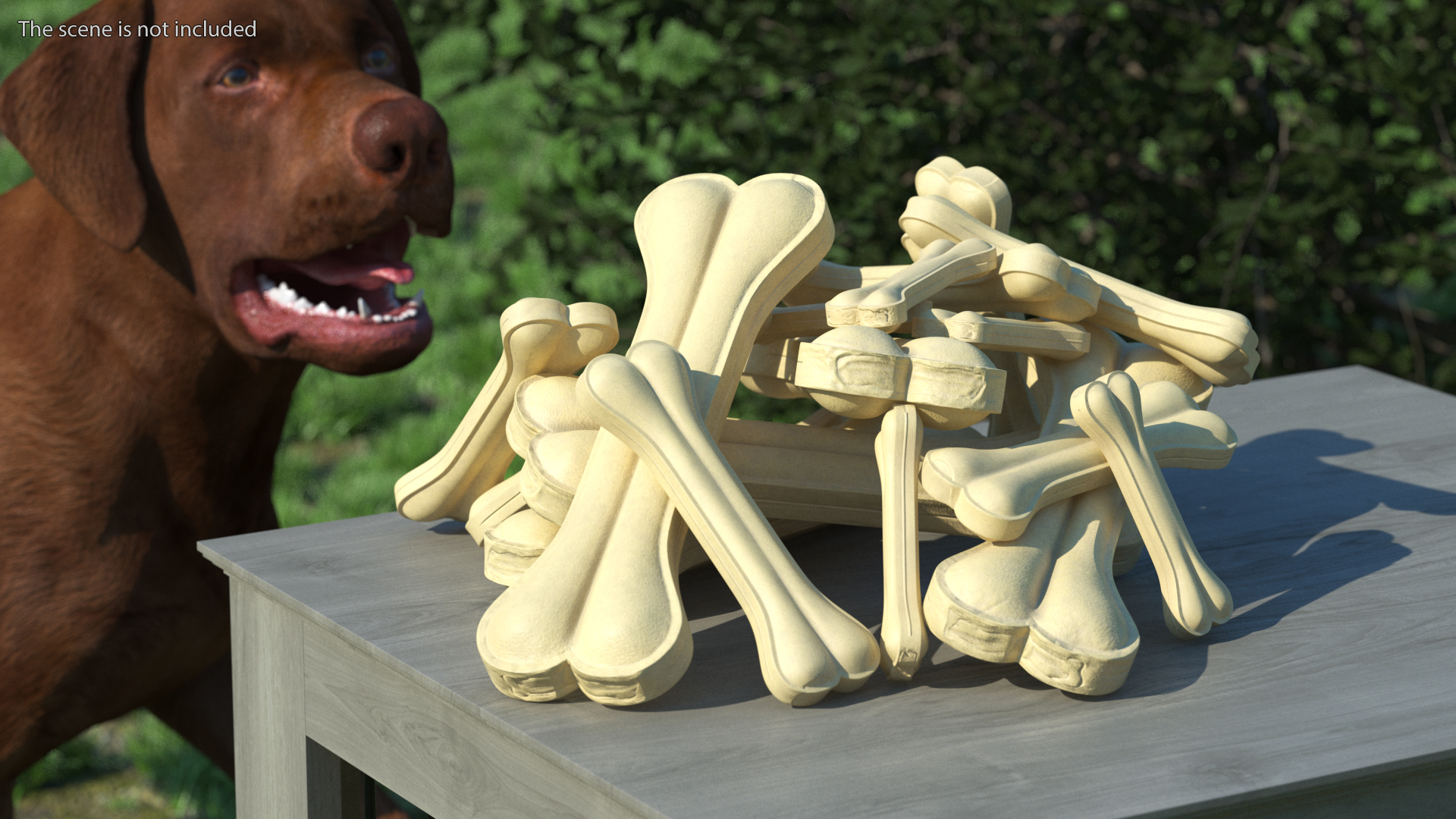 3D Pile of Dog Chew Bones Light model