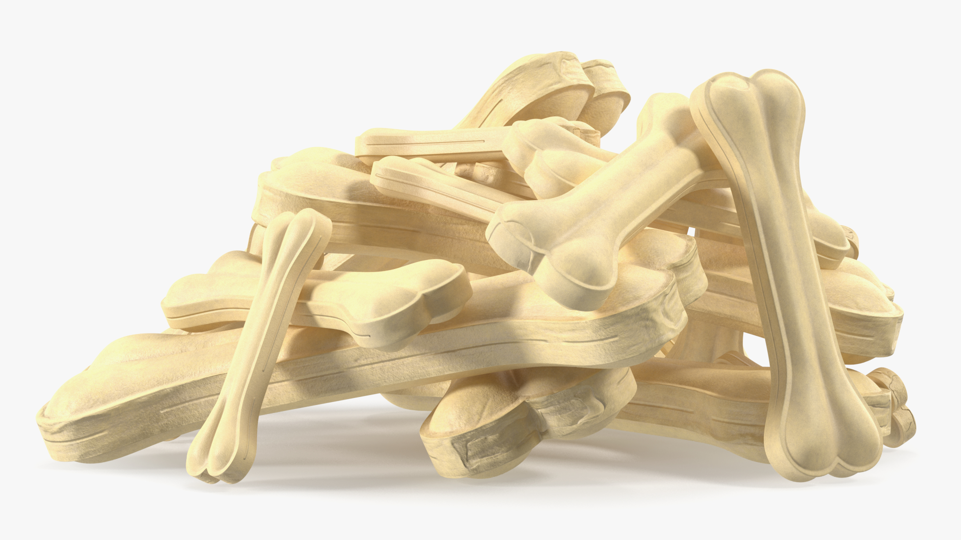 3D Pile of Dog Chew Bones Light model