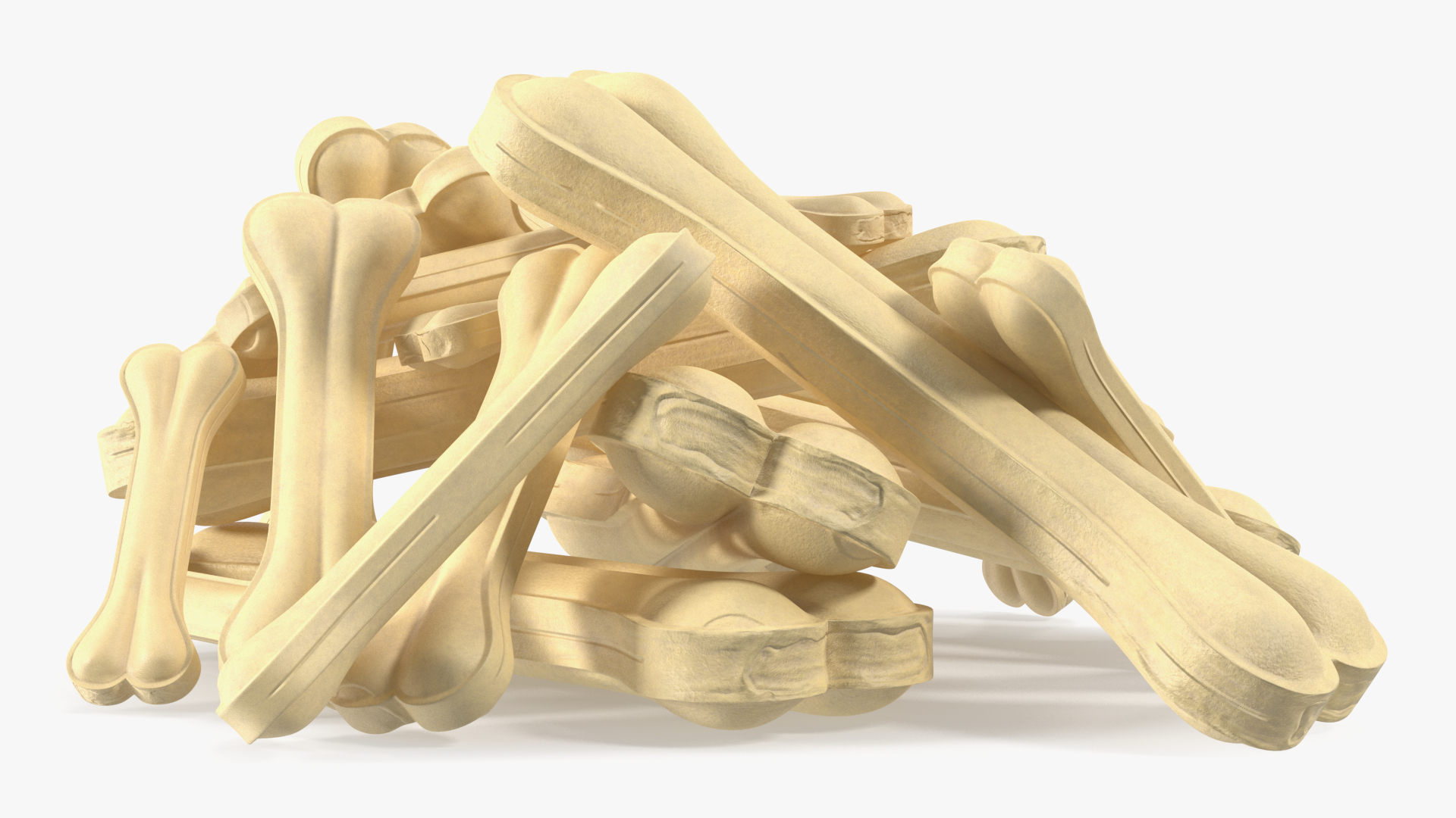 3D Pile of Dog Chew Bones Light model