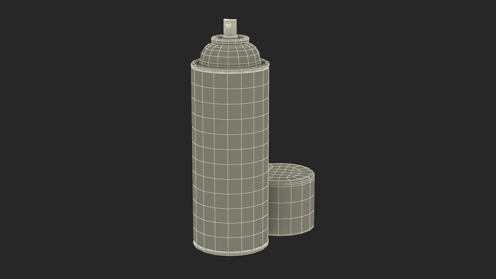 3D Used Cans of Spray Paint Yellow