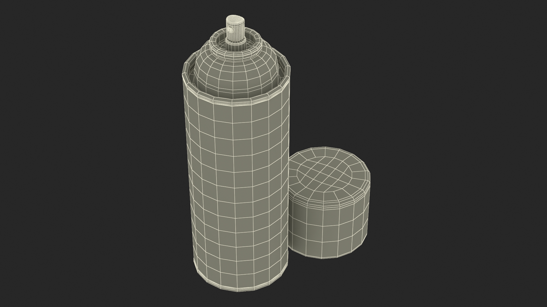 3D Used Cans of Spray Paint Yellow