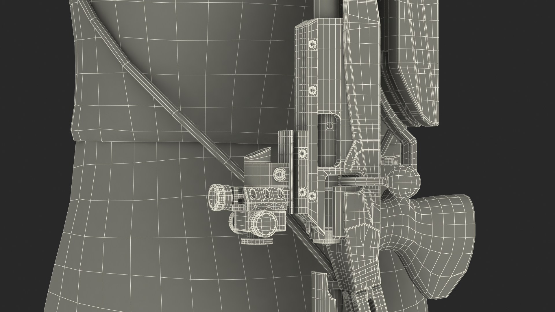 3D Biathlete Fully Equipped Canada Team Rigged model
