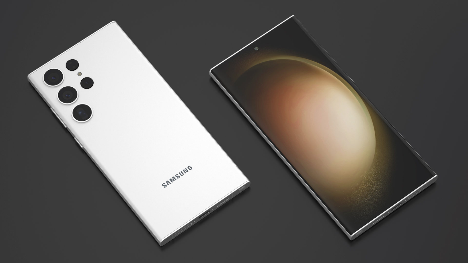 3D Ultra Thin Smartphone Samsung Galaxy S23 Cream