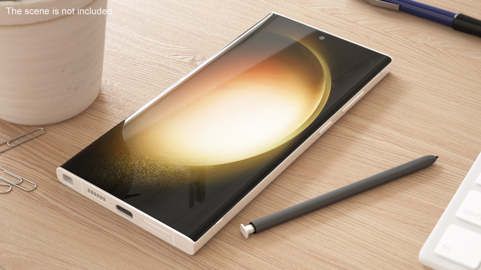 3D Ultra Thin Smartphone Samsung Galaxy S23 Cream