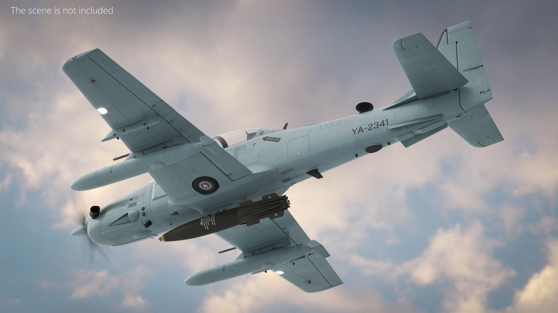 Embraer A29 Super Tucano with Bomb MK82, view 2