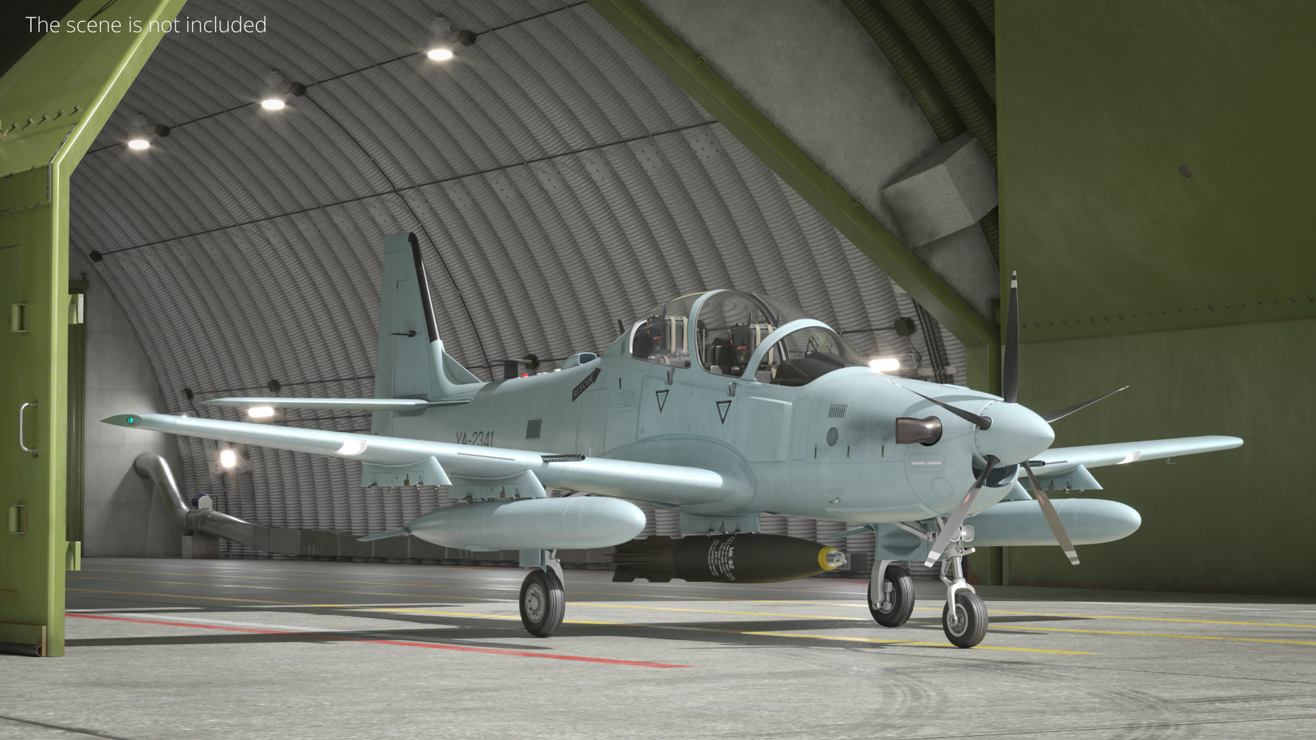 Embraer A29 Super Tucano with Bomb MK82, view 3