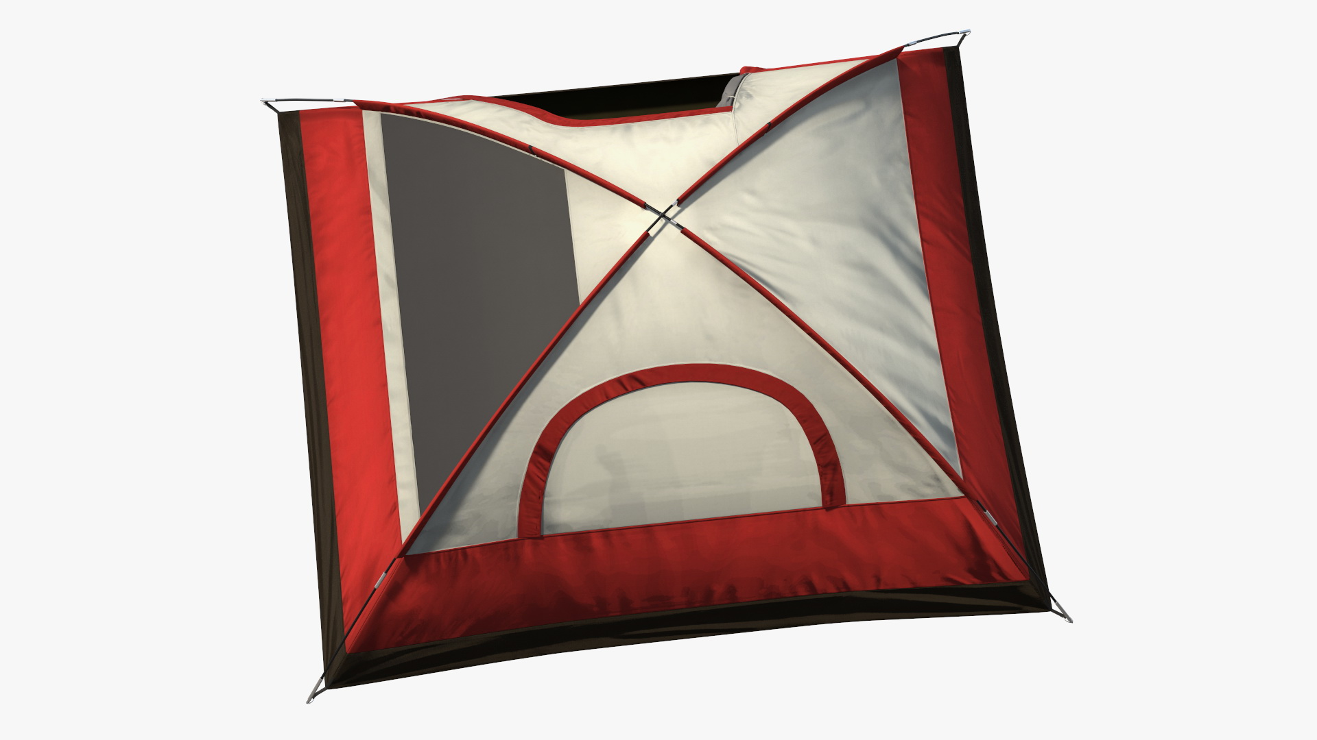3D Tents and Chairs Around Campfire Pit
