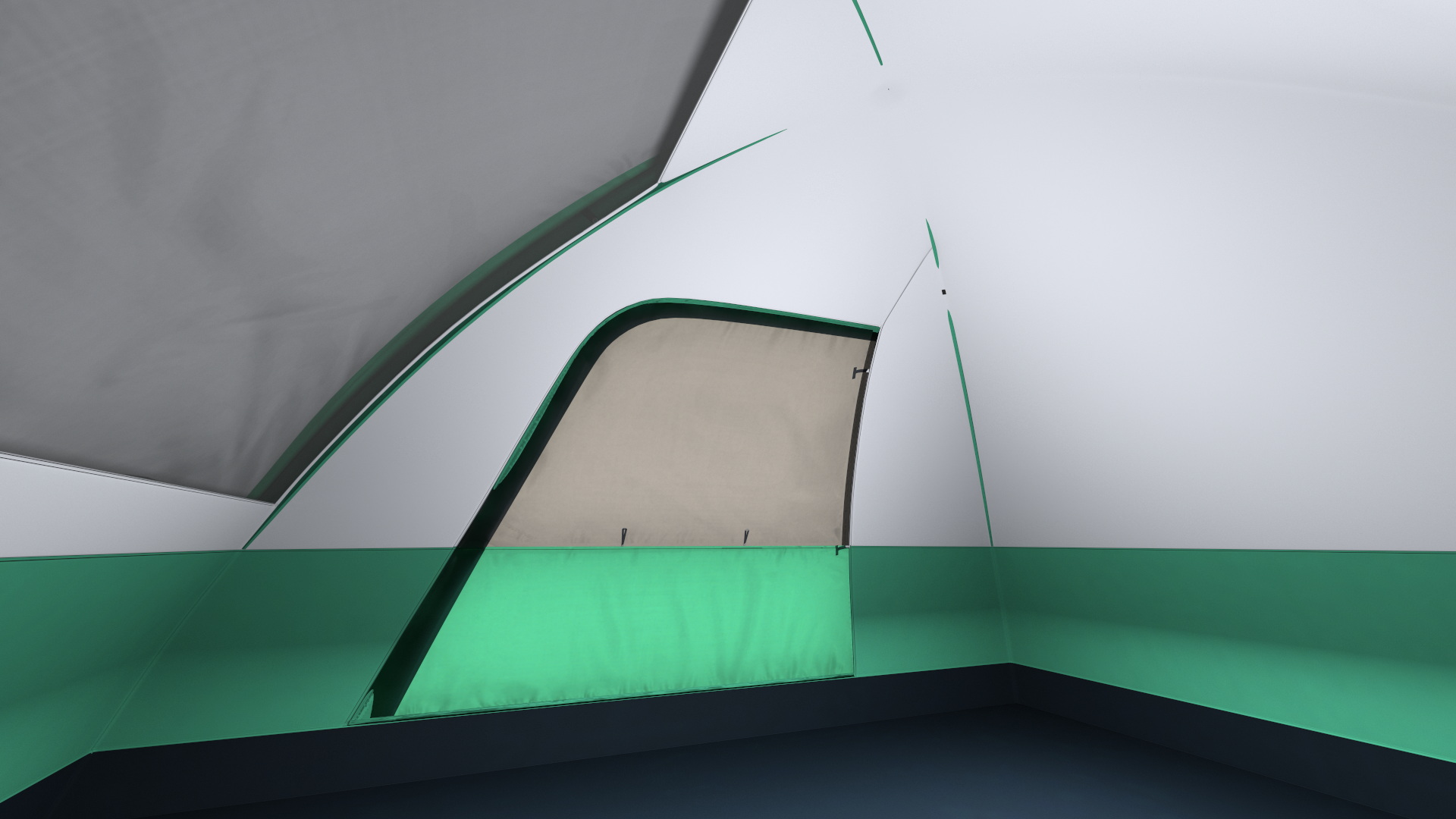 3D Tents and Chairs Around Campfire Pit