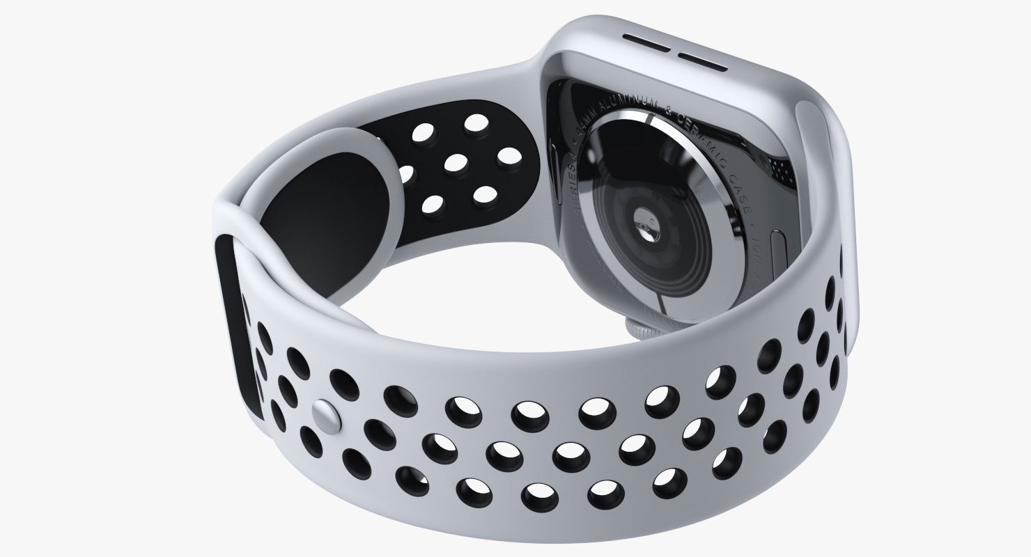3D White Apple Watch Series 4 Nike