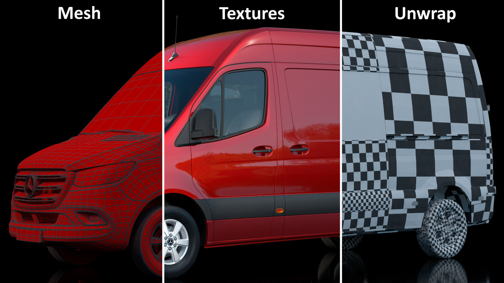 Mercedes Sprinter Van 2019 Simple Interior 3D