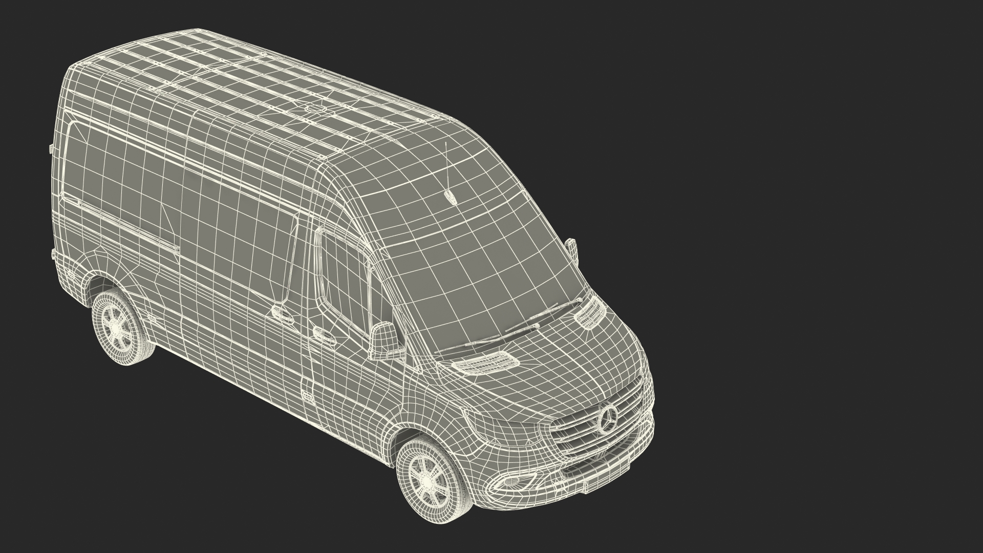 Mercedes Sprinter Van 2019 Simple Interior 3D